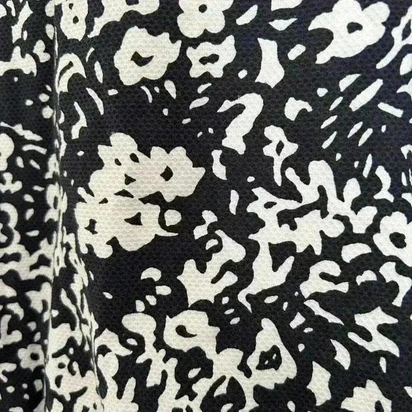 Zara Floral Black & White Bomber Jacket Women's Full Zip Pockets Size Small - Picture 3 of 6